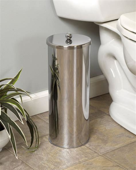 stainless steel cylinder roll paper tissue canister boxes|Amazon.com: Toilet Roll Canister.